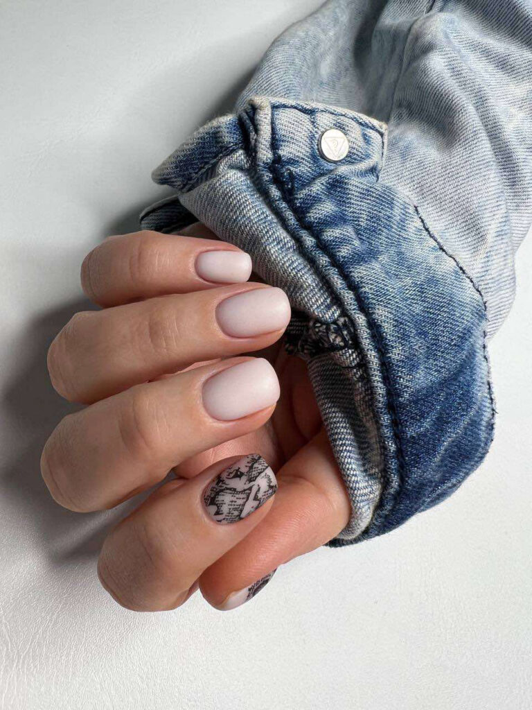 Six Mondes de Beauté, Manucure russe, Pose de vernis semi-permanent, Pose d’ongles en gel - avec gommage, masque et massage